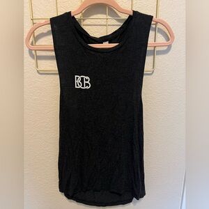 Bella Canvas Black Muscle Tee with White Logo